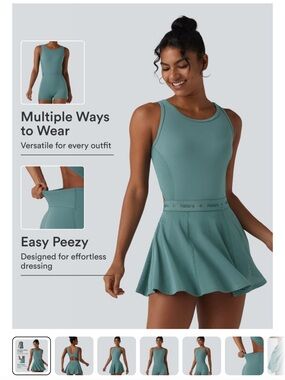 HALARA Backless Pockets Breathable Mesh Yoga Romper with Detachable Skirt